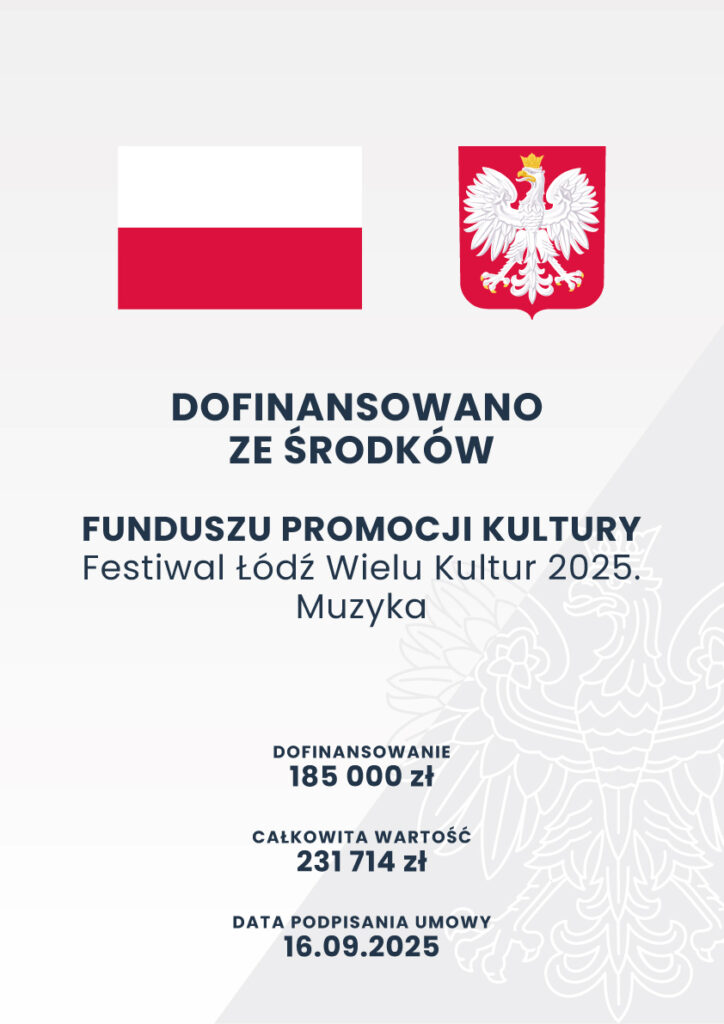 plakat z informacją o finansowaniu MKIDN - muzyka