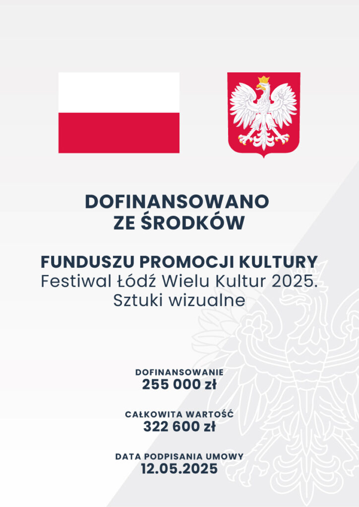 plakat z informacją o finansowaniu MKIDN - sztuki wizualne