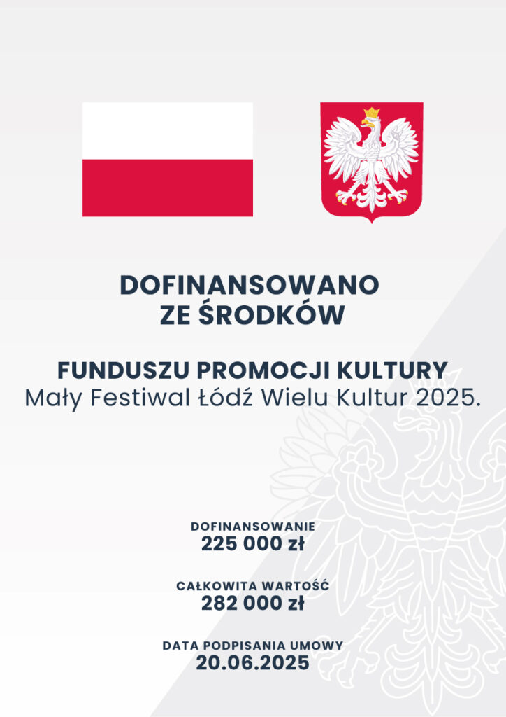 plakat z informacją o finansowaniu MKIDN - mały festiwal